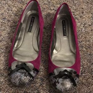 Dark pink dressy flats